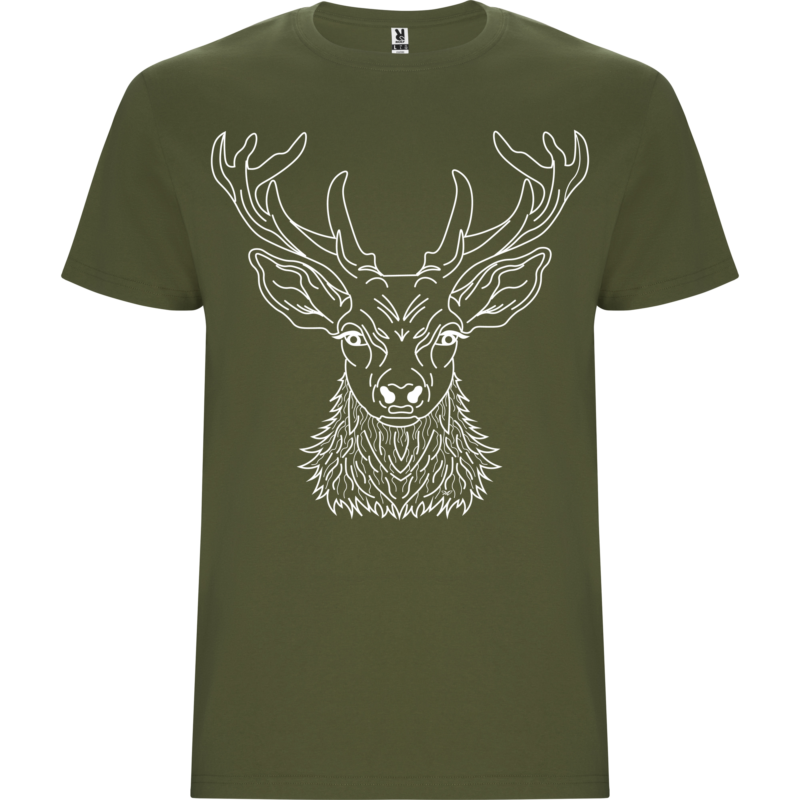 t shirt vert cerf