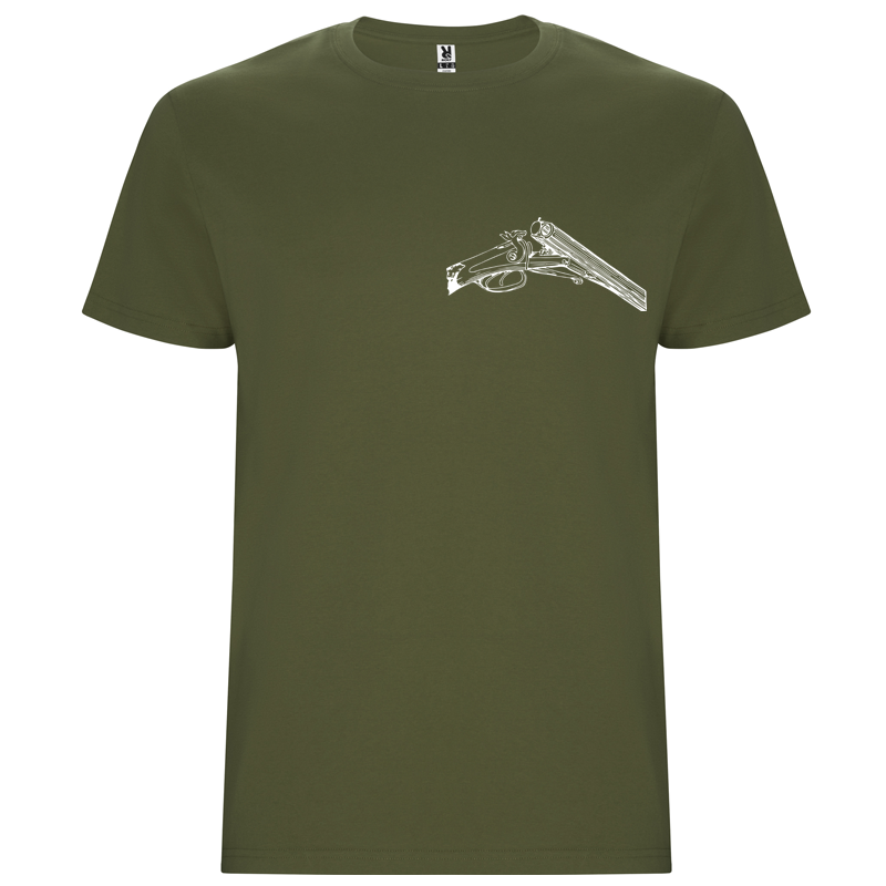 t shirt vert fusil cassé coeur