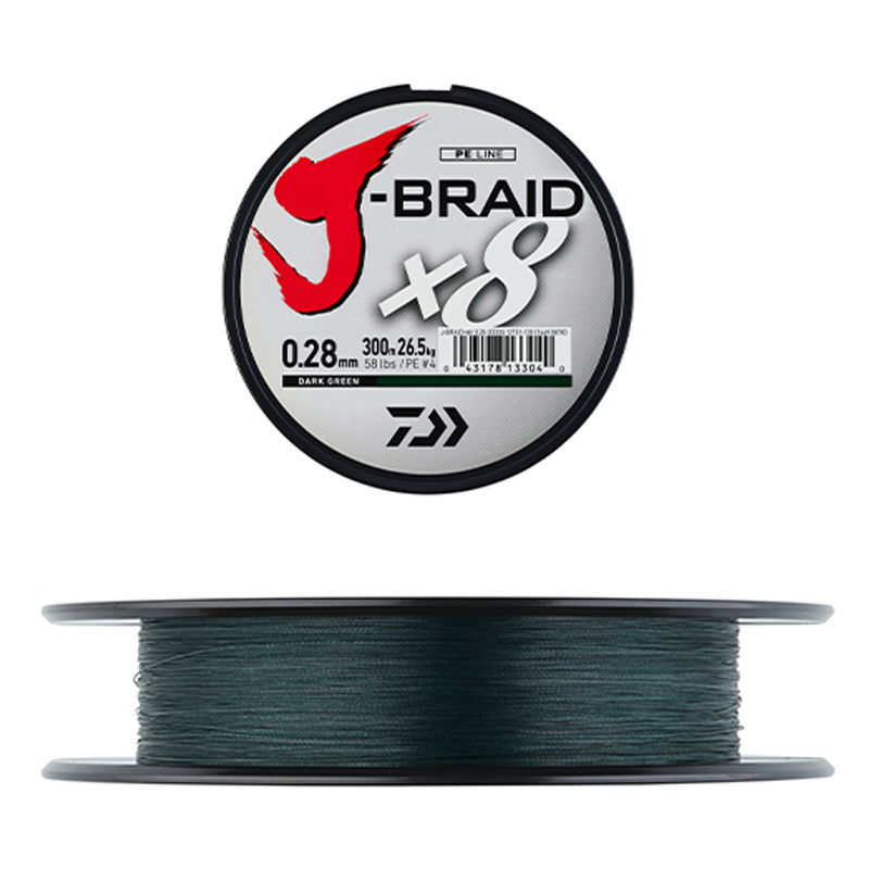 Tresse J-Braid x8 vert