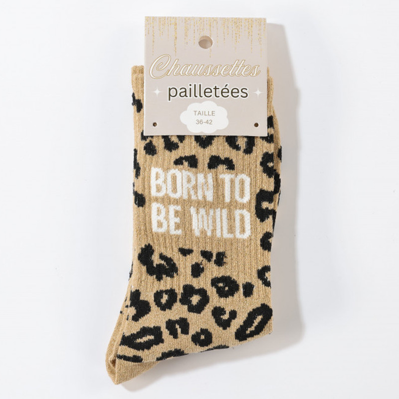 Chaussettes à paillettes Born To Be Wild