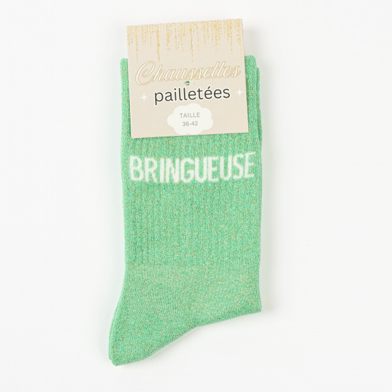 Chaussettes à paillettes Bringueuse