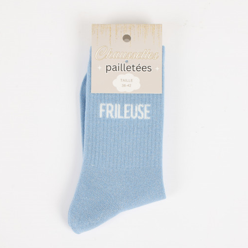 Chaussettes à paillettes Frileuse