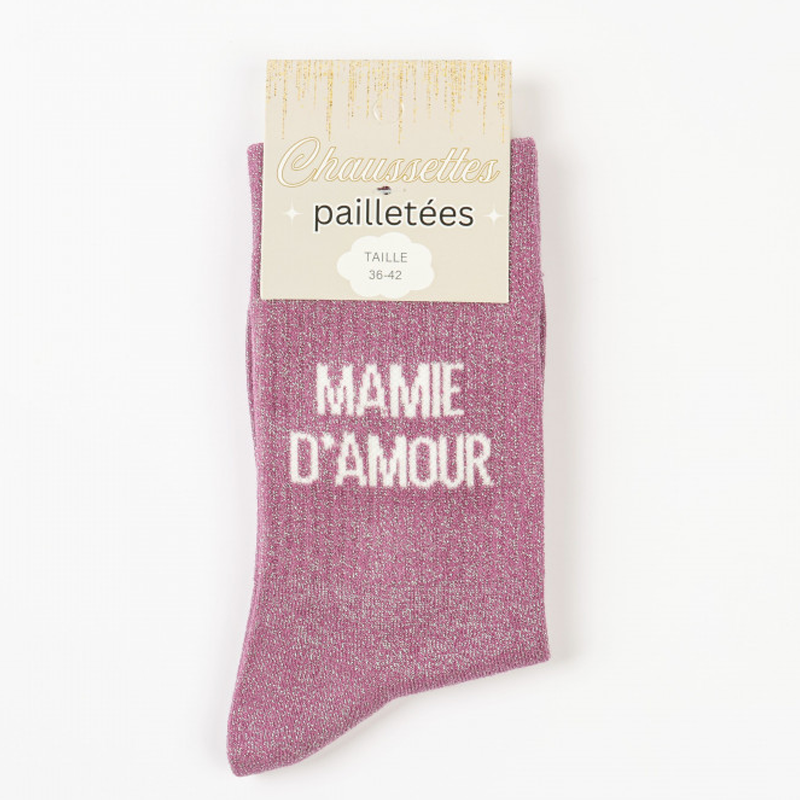 Chaussettes à paillettes Mamie d'Amour