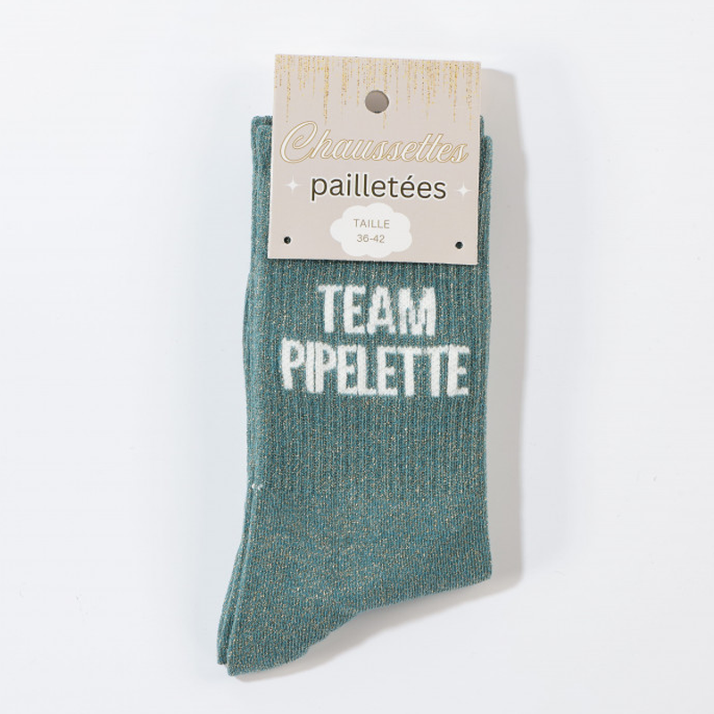 Chaussettes à paillettes Team Pipelette