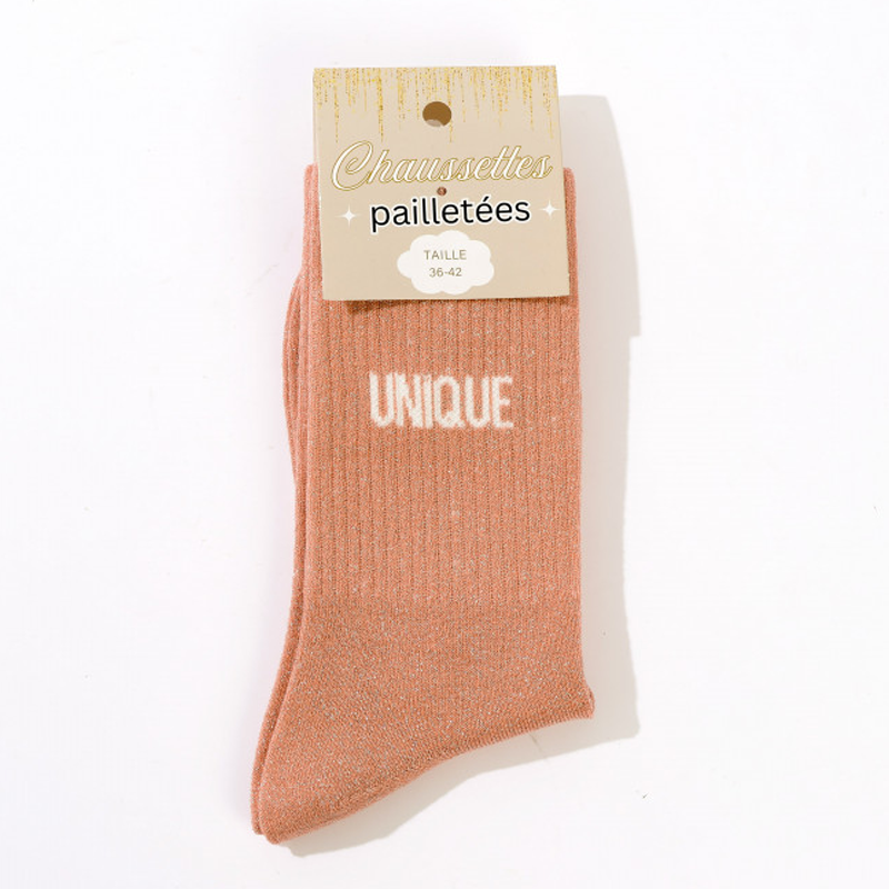 Chaussettes à paillettes Unique